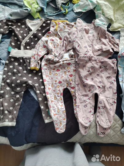 Вещи детские пакетом 0-3 месяца б/у