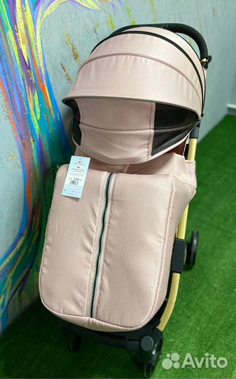 Коляска прогулочная Farfello Comfy Go, розовый заг