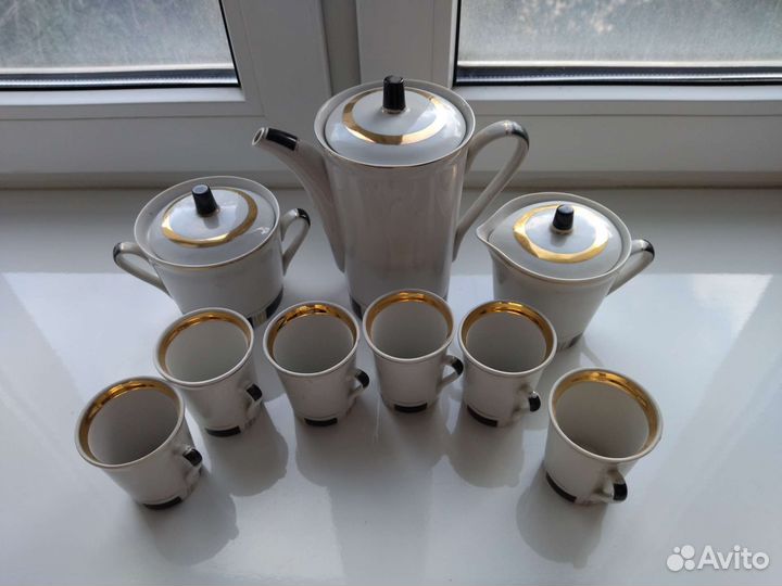 Сервиз кофейный из СССР с позолотой