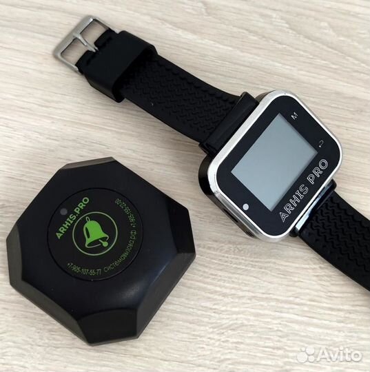 Кнопка вызова официанта модель Бургер с часами