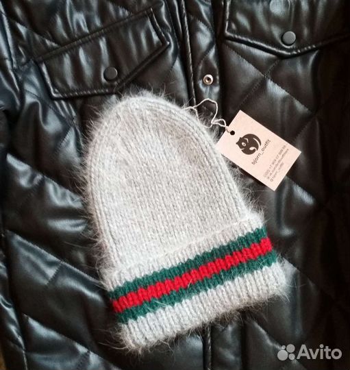 Шапка Гуччи из пуха норки