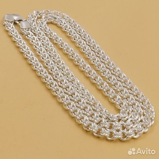 Цепь из серебра бисмарк с гранью, 60 см 24,82 грм