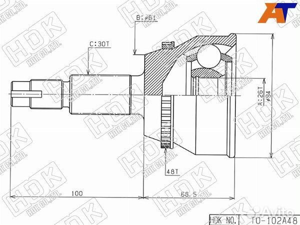 Шрус привода toyota camry japan