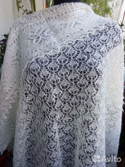 Паутинка-шаль пуховая 