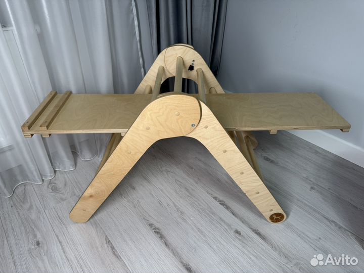 Треугольник пиклера с горкой Wood u Play