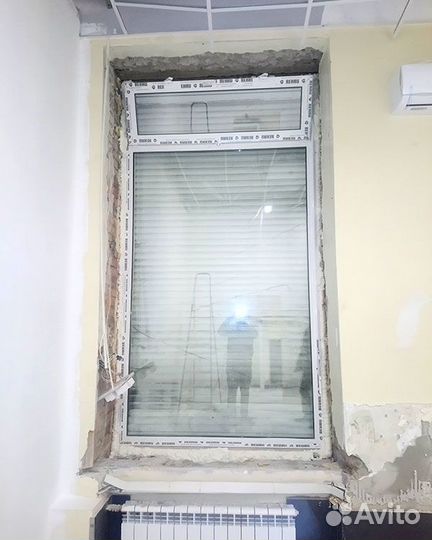 Двухстворчатое окно 1400х1600 под ключ