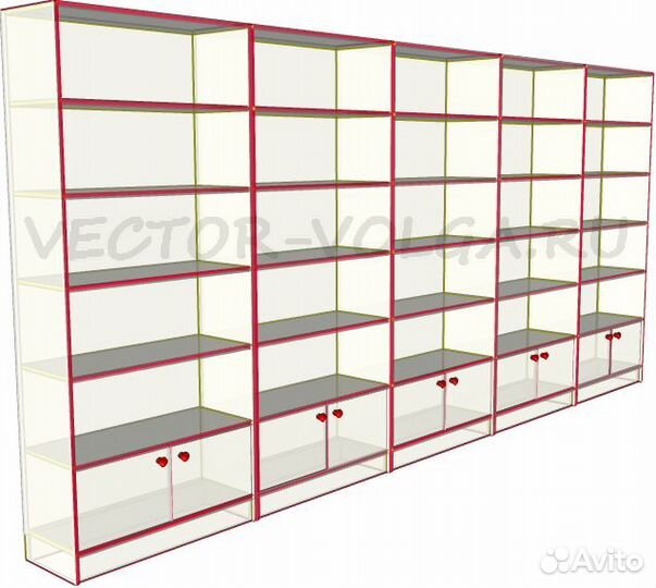 Торговый стеллаж с накопителем