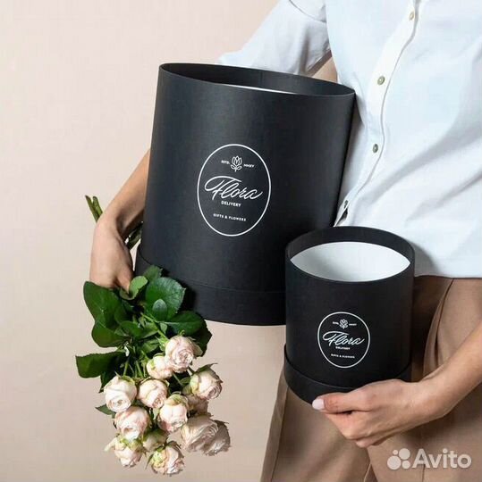 Шляпная коробка на заказ с лого