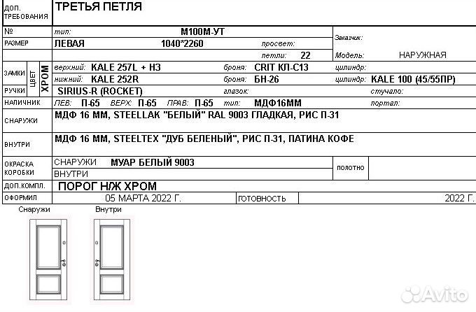 Новая Дверь входная с терморазрывом
