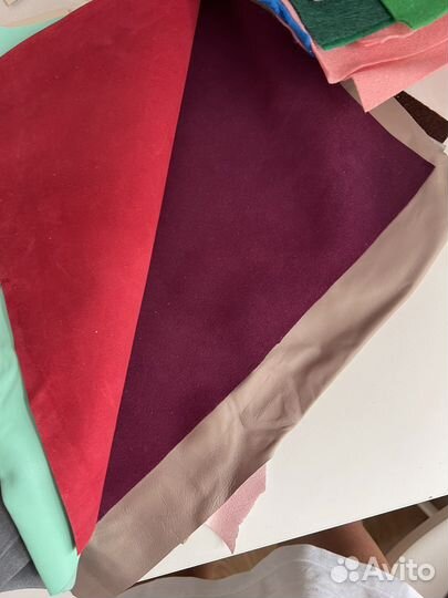 Кусочки натуральной кожии замши