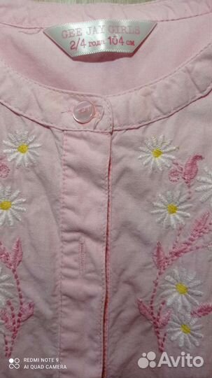 Рубашка для девочки 104