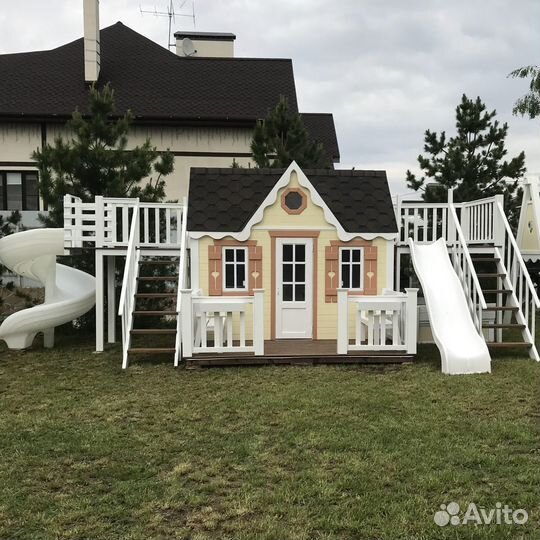 Уличные Детские игровые домики, площадки на дачу