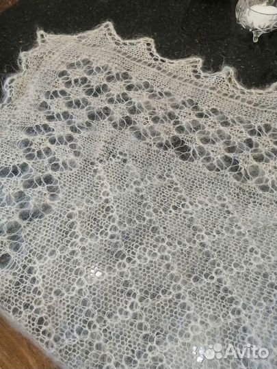 Пуховый платок шаль паутинка