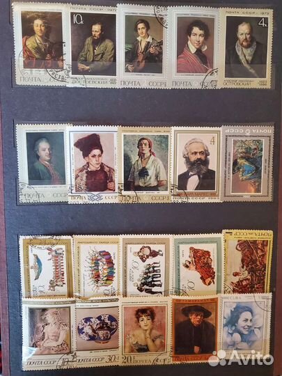 Марки искусство, живопись, культура, театр