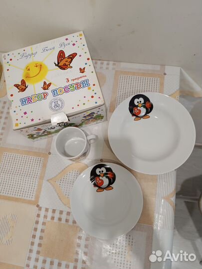 Набор детской посуды новый
