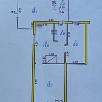 2-к. квартира, 56,4 м², 1/1 эт.