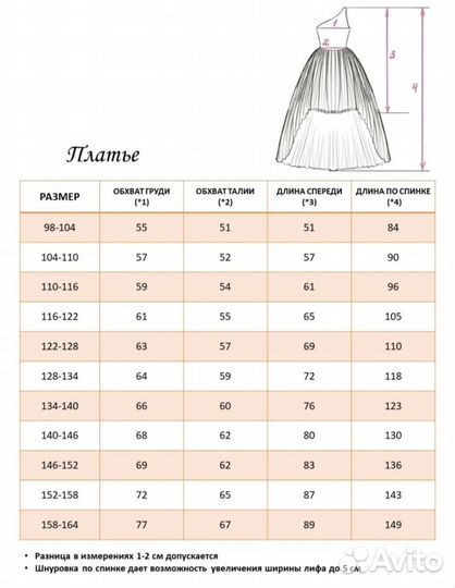 Платье для девочки 122