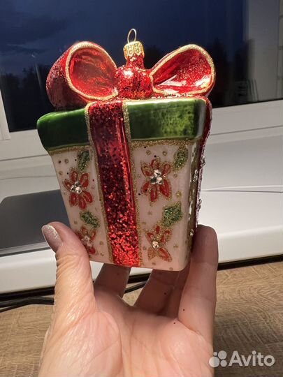 Елочные игрушки стекло польша