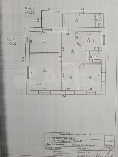 Дом 105,4 м² на участке 8,2 сот.