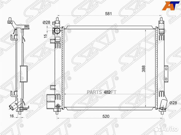 Радиатор охлаждения Нисснс Ноут 12- CVT