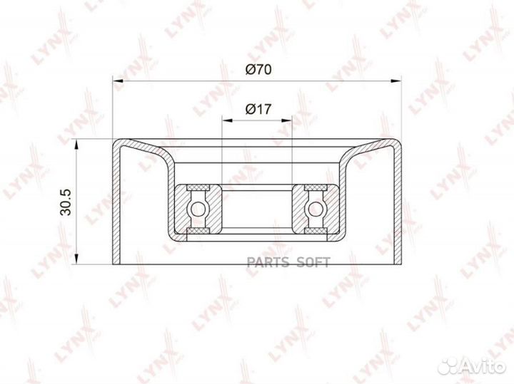 Lynxauto PB-5003 PB-5003 Ролик натяжного механизма