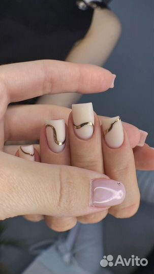 Комбинированный маникюр, снятие, коррекция длины
