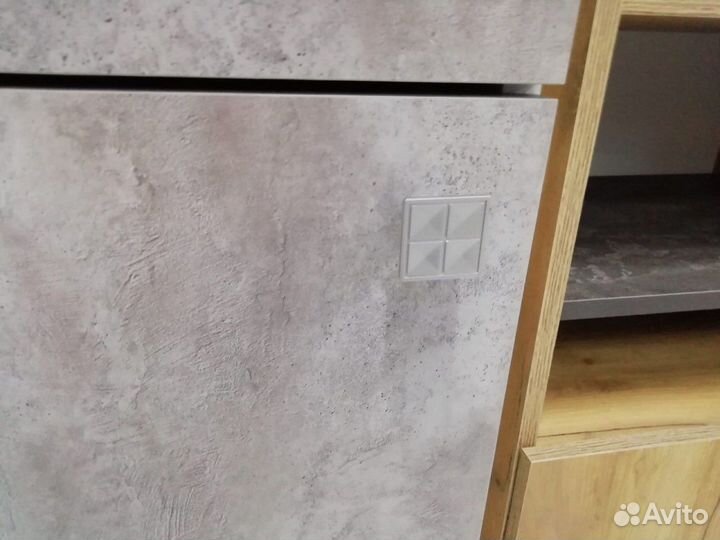 Кухонный гарнитур 1600 Цемент светлый / Белый