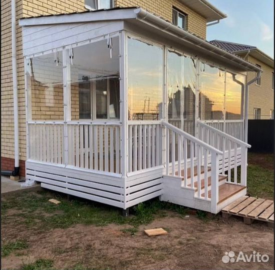 Мягкие жидкие окна на беседку