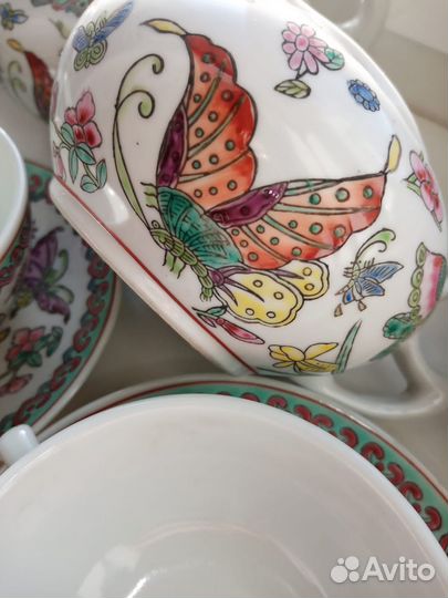 Сервиз Бабочки Винтаж Китай