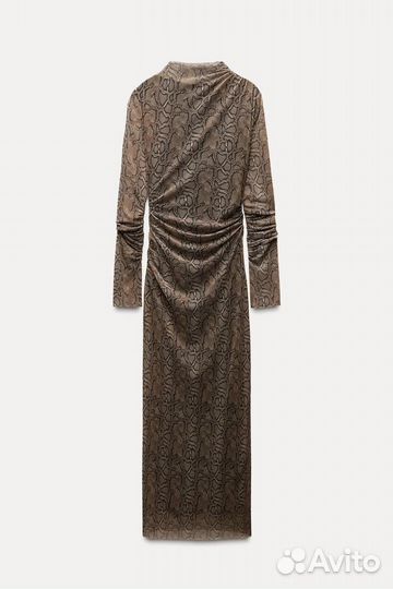 Платье миди с принтом Змея/Zara