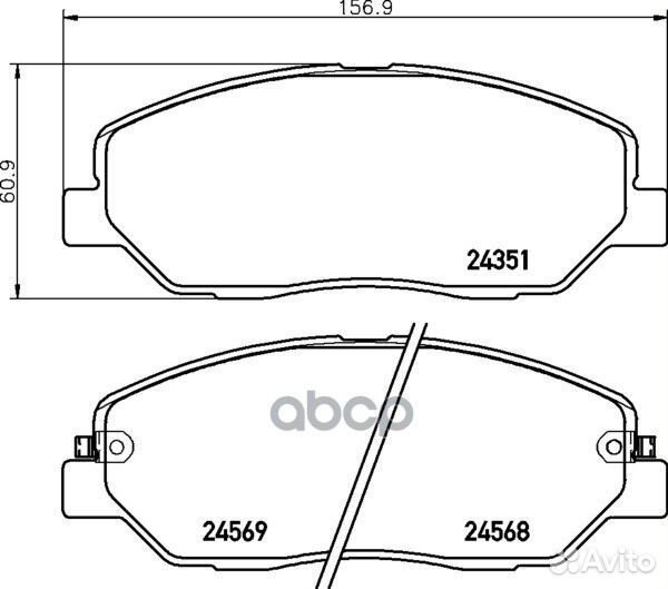 Комплект тормозных колодок NP6030 nisshinbo