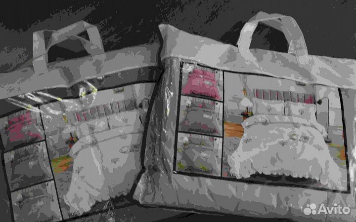 Постельное белье евро с готовым одеялом