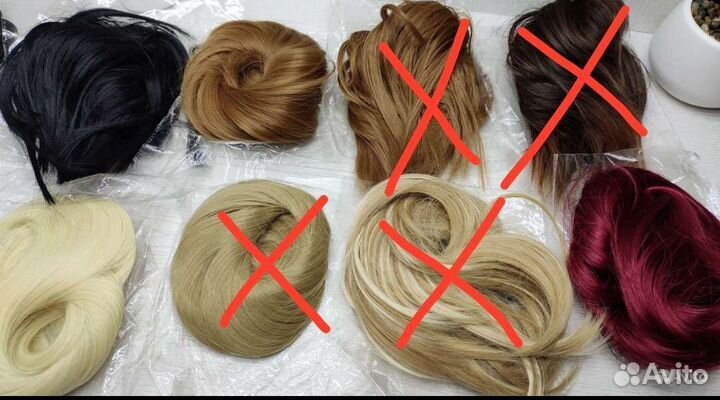 Шиньон резинка, Резинка с волосами, новая