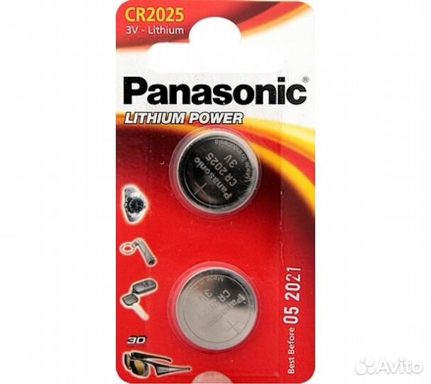 Батарейки Panasonic CR-2025EL/2B дисковые литиевые