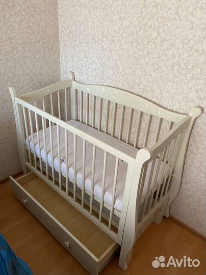 Кроватка детская + матрас и чехол