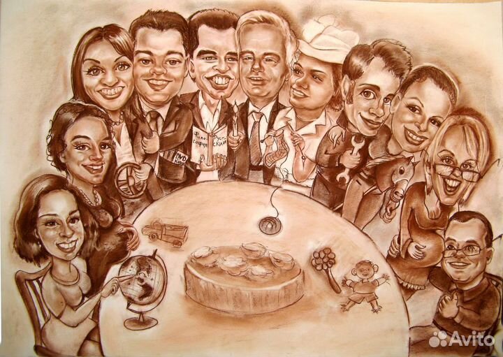 Шаржи -с натуры и с фото на Свадьбу и на Праздник