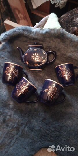 Чайный сервиз гжель кобальт