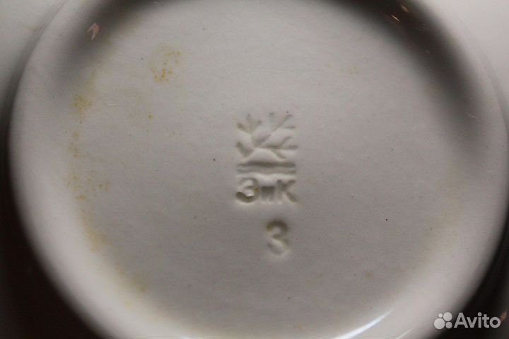 Салатник с тарелками фаянс (зик Конаково) СССР