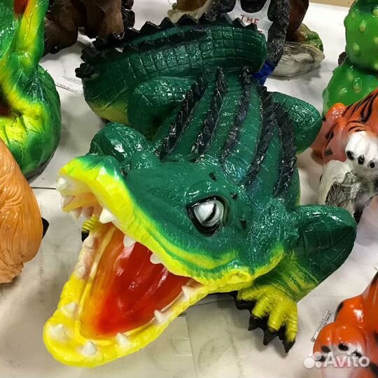 Садовая фигура Крокодил большой 27*60см гипс