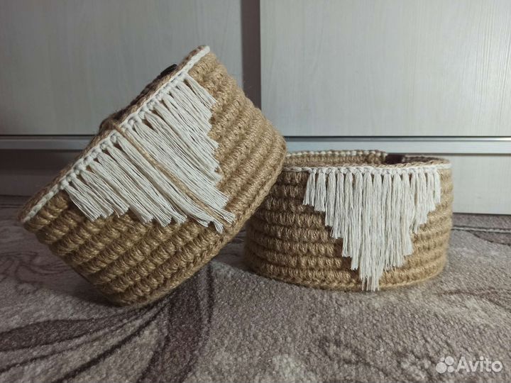 Корзина из джута