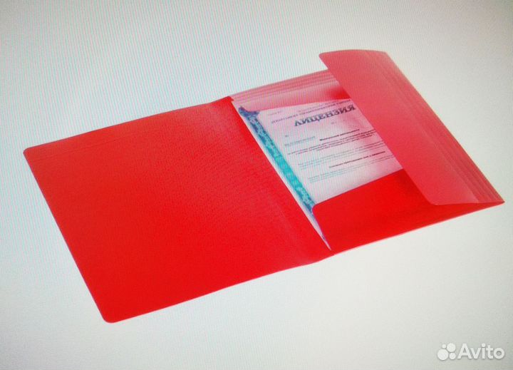 Папка-конверт А4 на резинке и на кнопке