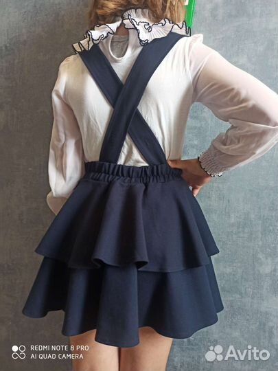 Форма пакетом синего цвета для девочки 116-128