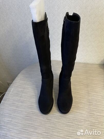 Сапоги зимние, натуральная замш