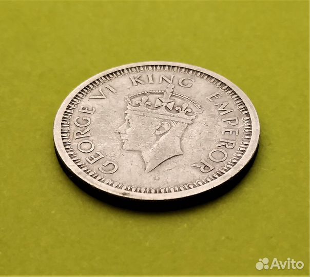 Индия 1 рупия 1944 г. / серебро / оригинал