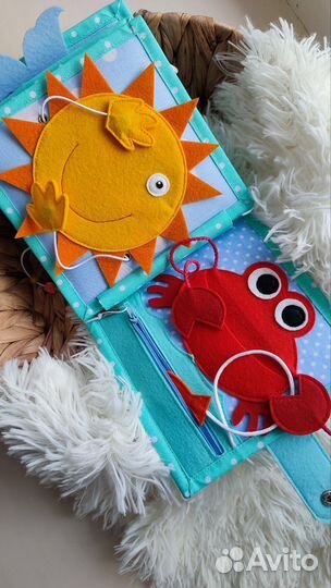 Книжка из фетра для малышей от 6 мес-2лет