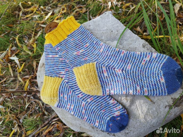 Вязаные мериносовые, шерстяные носки