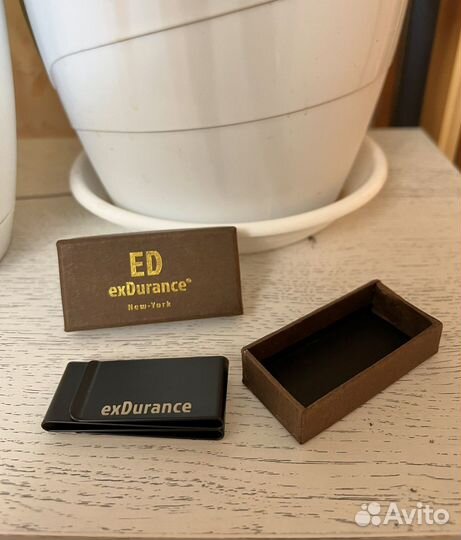 Зажим для денег и карт металлический ExDurance