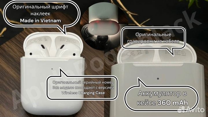 AirPods 2 FCO+ (Оригинал Huilian 247B B24)