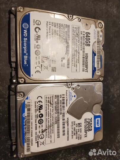 Жесткие диски для ноутбуков и приставок 320-1000гб