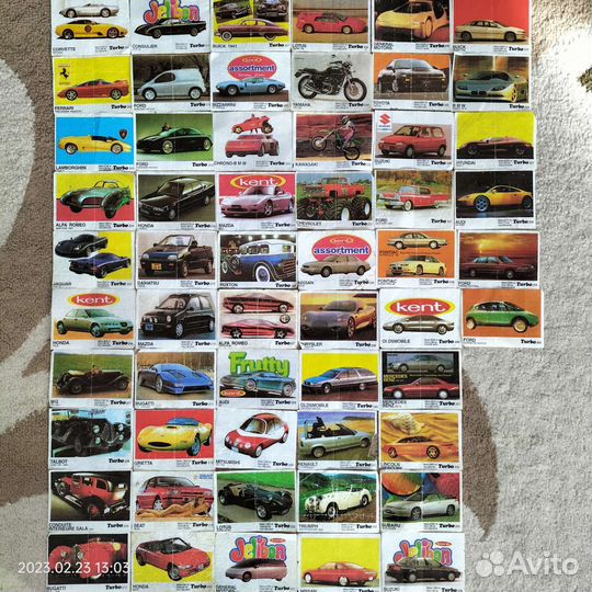 Вкладыши от жвачки турбо 90х